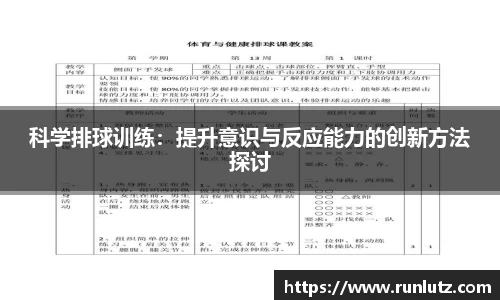 科学排球训练：提升意识与反应能力的创新方法探讨